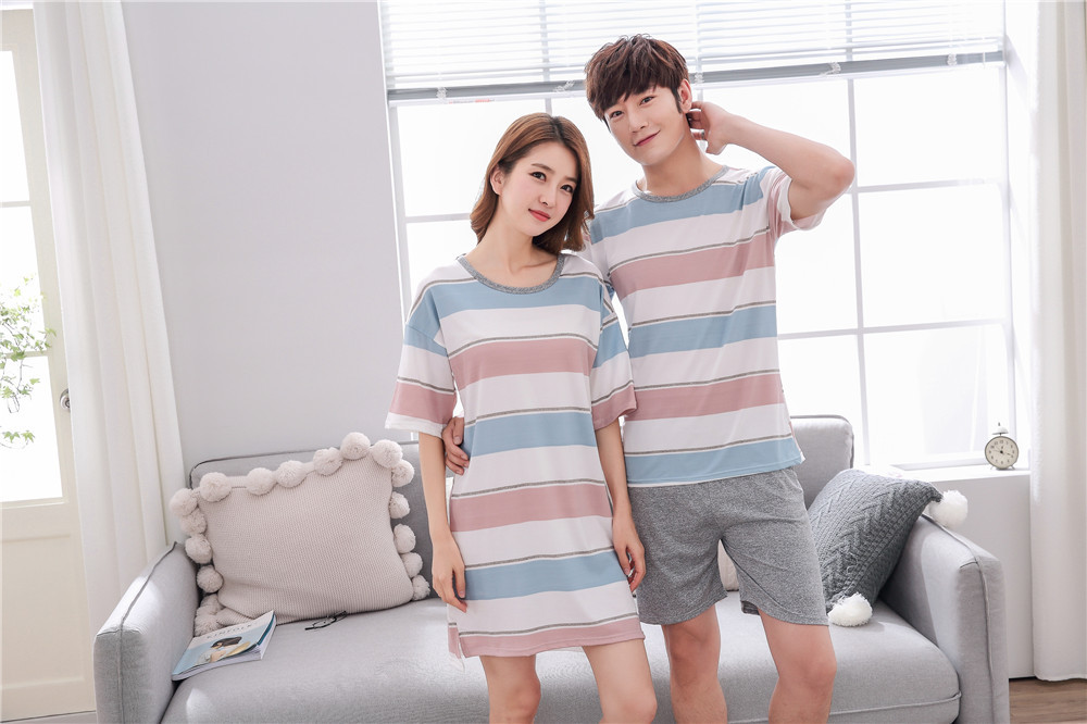 Cute Casual Style Short Sleeves Round Collar Polyester Lover’s Clothes Pajamas display picture 31
