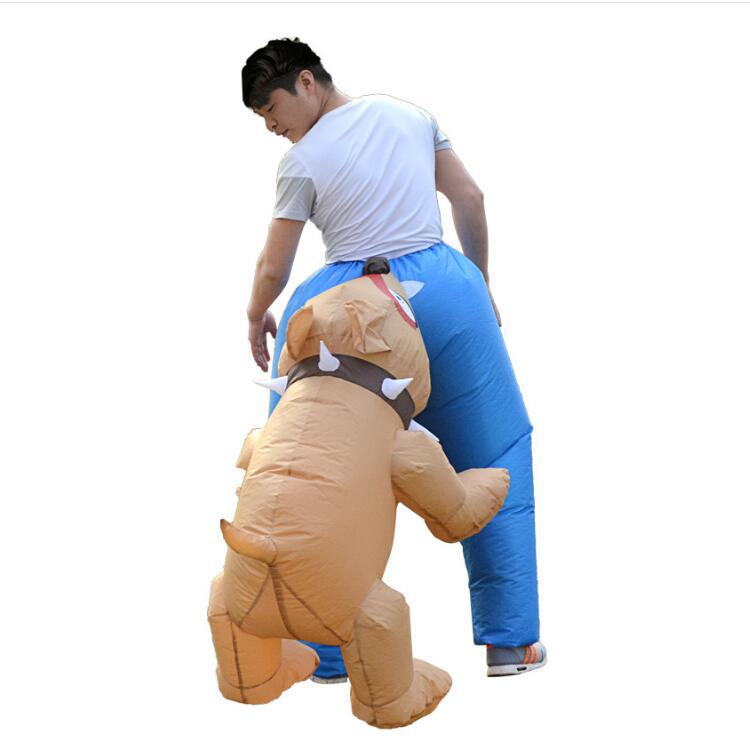 Dog bites Ass inflation Funny Dog bites perform prop walk image adult walk cos New clothes