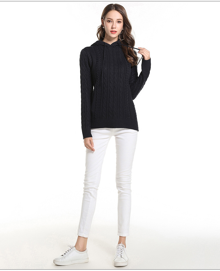 Casual Slim Hooded Knitwear NSYH22095