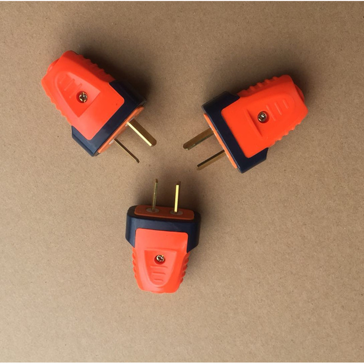 厂家直供旋转插头转动电源插头红黑可拆式1.4厚铜片大功率二极转