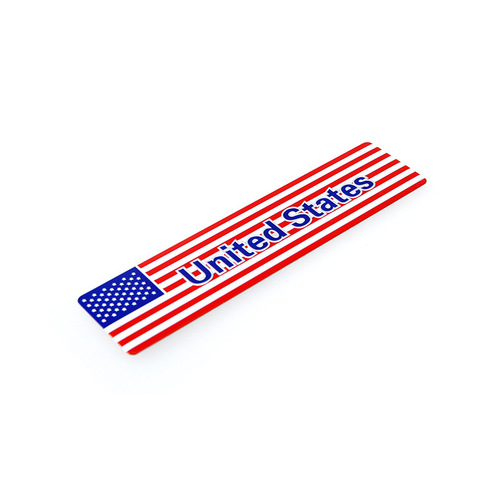 Chinese American German aluminum alloy car logo, Chinese patriotic red flag rear metal car sticker