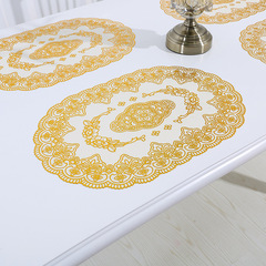 歐式特斯林西餐墊隔熱杯墊碗盤餐具墊子pvc富貴花餐桌墊30*45cm