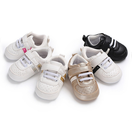 Giày em bé mùa thu đông mới 0-1 tuổi Đàn ông và phụ nữ Giày trẻ em đế mềm Velcro PU giày bé mới biết đi một thế hệ Giày em bé