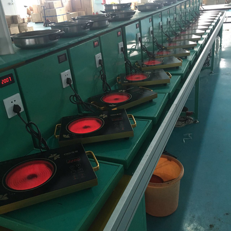 工厂车间装配电磁炉生产线 电陶炉多头炉老化线 电陶炉老化线销售