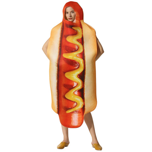 Halloween party Hot Dog Bread cosplay costume for unisex hot dogs stage performance clothing 