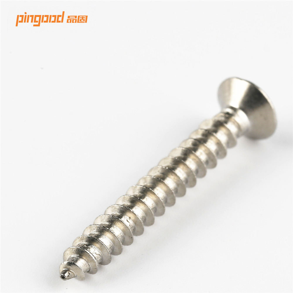 订制沉头不锈钢自攻木螺钉 干壁长螺丝 镀镍家具螺钉M3.5*16