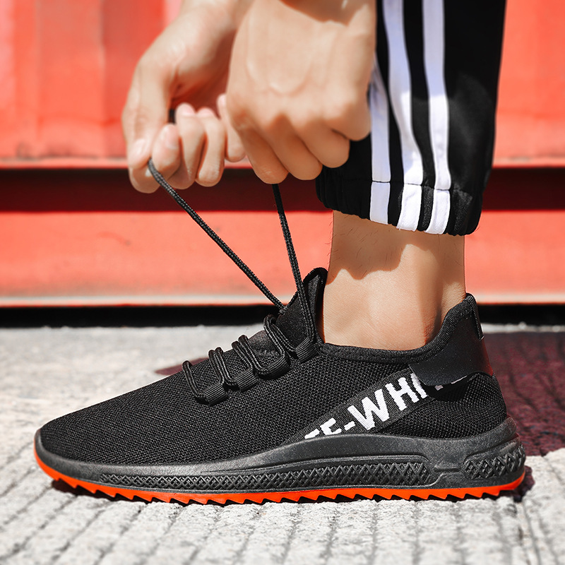 新款休閑男單鞋時尚透氣慢跑鞋韓版潮流學生鞋壹腳蹬老北北京布鞋