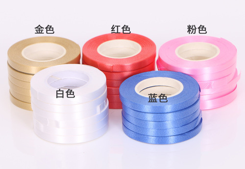 Factory direct sale 10mx0.5cm small roll ribbon birthday party decoration tied balloon rose gold ribbon
