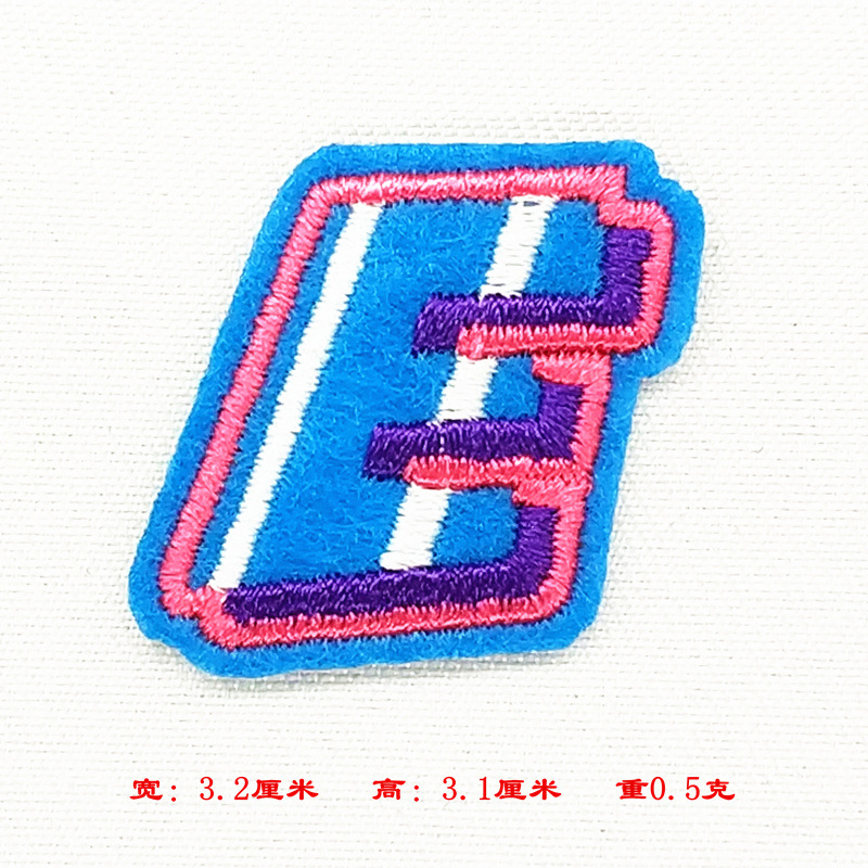 Nuevo color 26 letras pegatinas de tela pegatinas de bordado jeans rasgados parche decorativo pegatinas A- Z Inglés pegatinas