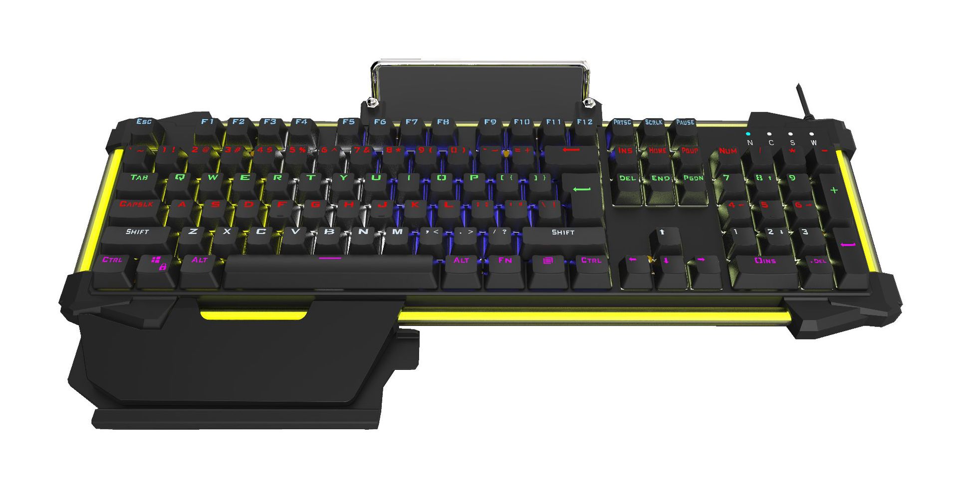 工厂直销MG100机械键盘 网吧电竞游戏金属发光水冷机械键盘青轴|ru