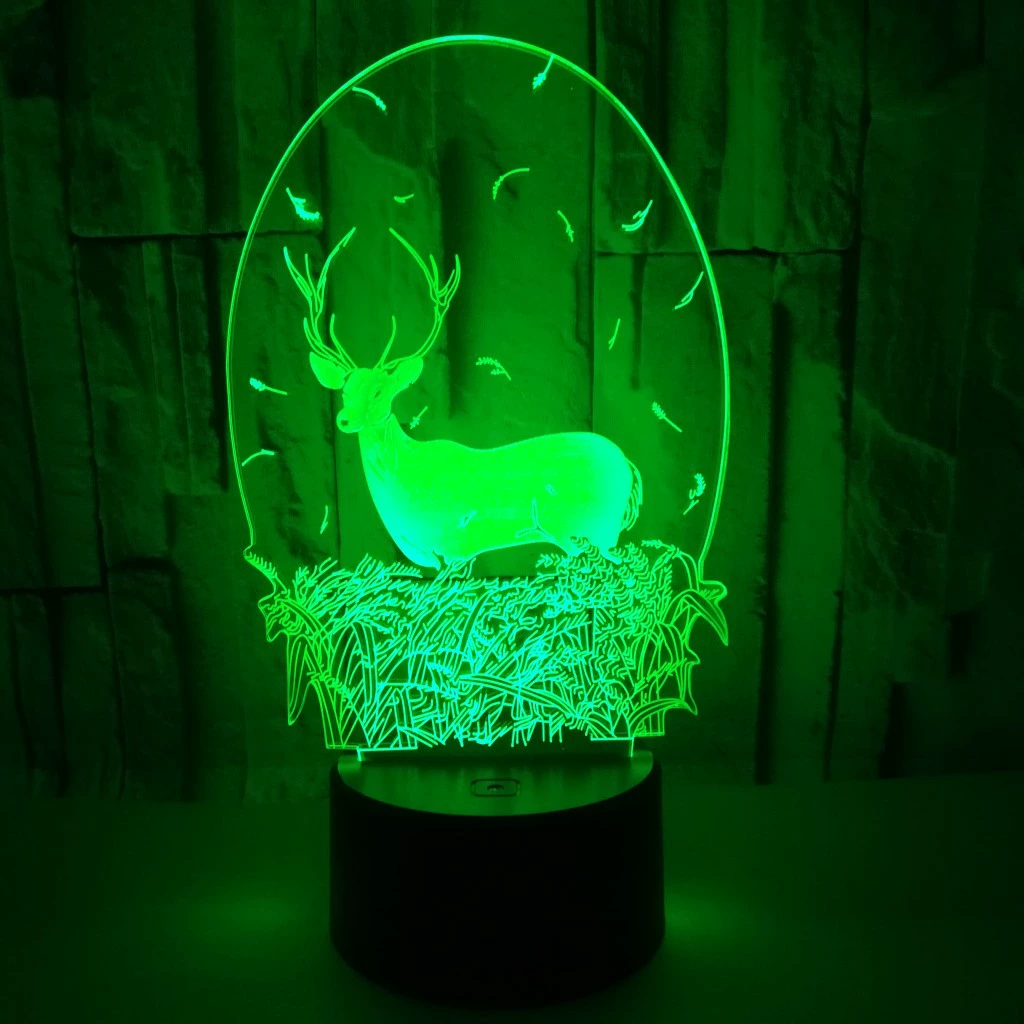 LED атмосферная настольная лампа, 3D, подарок на день рождения