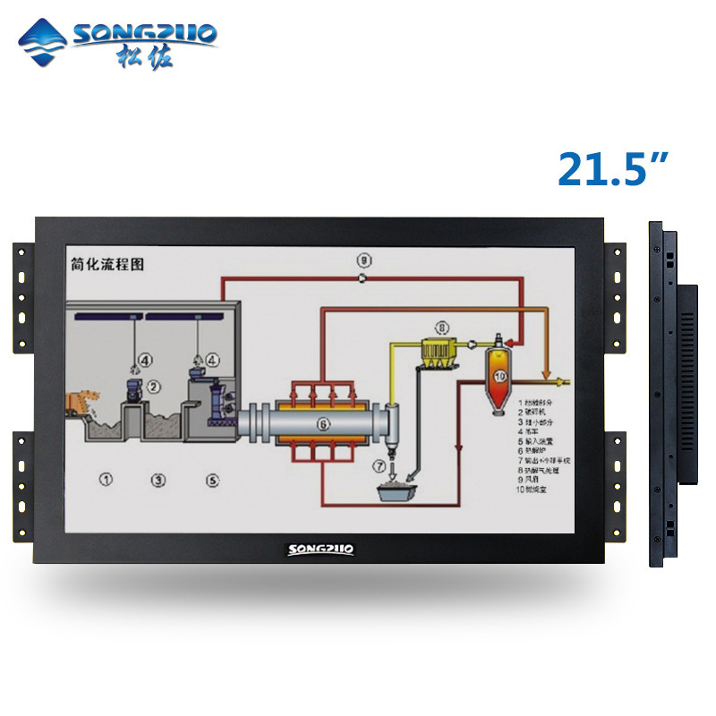 松佐22寸21.5寸工业显示器嵌入式设备电脑液晶屏工控电容电阻触摸