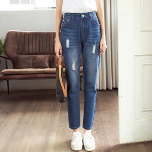 Skinny casual straight zippers trousers jeans