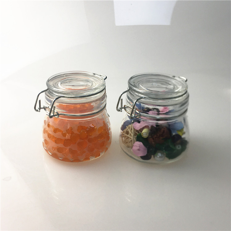玻璃密封罐 180ml小号铁丝扣食品蜂蜜柠檬百香果罐子 储物罐
