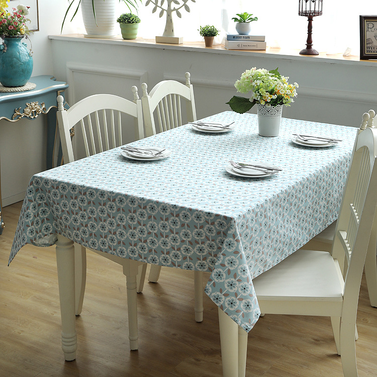 Moderne minimalistische Couchtisch- und Esstischdecke aus doppelgewebtem, dickem Canvas mit Blatt- und Blumenmuster, komplett aus Baumwolle._voghion.com