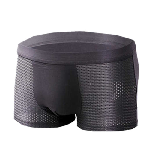 Four pairs of ice silk men's breathable and comfortable mesh boxer briefs in a gift box