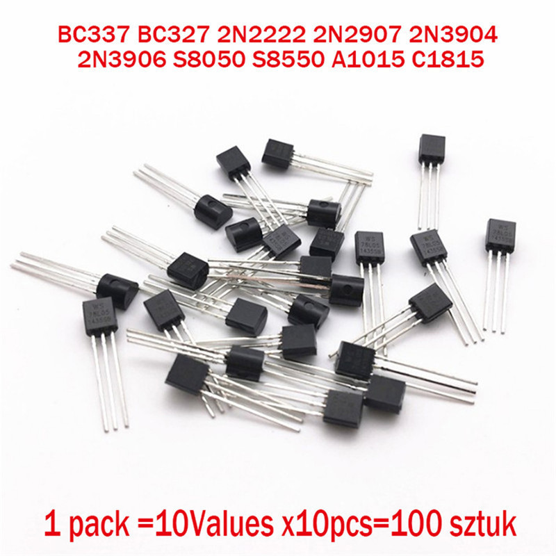 10种规格袋装200只 NPN/PNP BC327 BC337 2N3904直插三极管样品-阿里巴巴