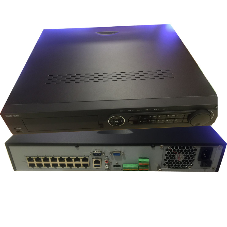 Host de video de disco duro de red NVR de monitoreo digital DS-7916N-K4/16P de Hikvision con puerto POE