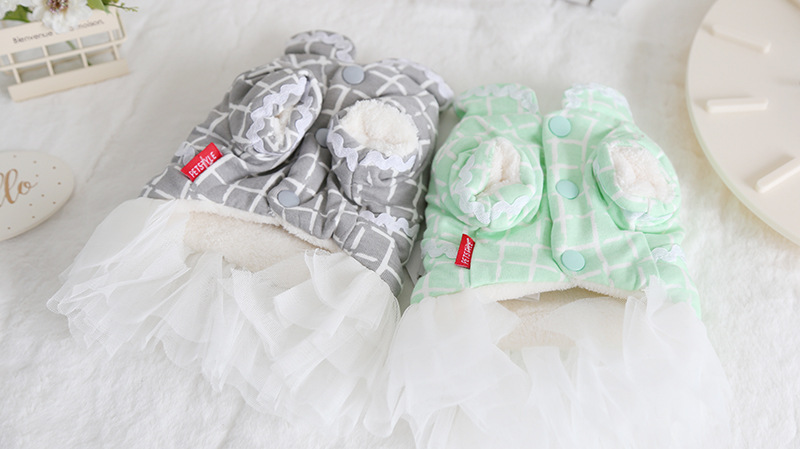 民国风格子纱纱裙