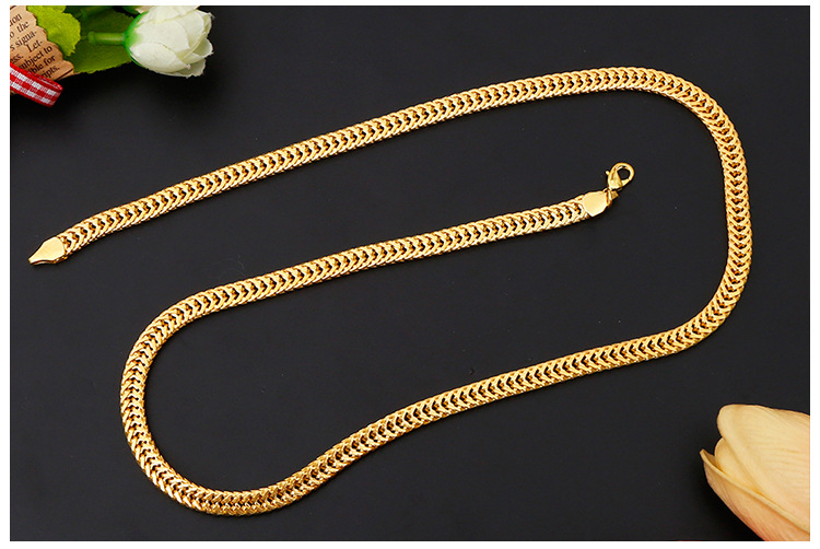 Men's Gold Fox Tail Chain Necklace | Classic Jewellery Accessory_voghion.com