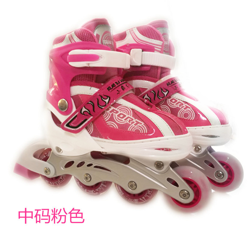 厂家批发溜冰鞋 儿童卡通轮滑鞋旱冰鞋 大小可调全套闪光一件代发