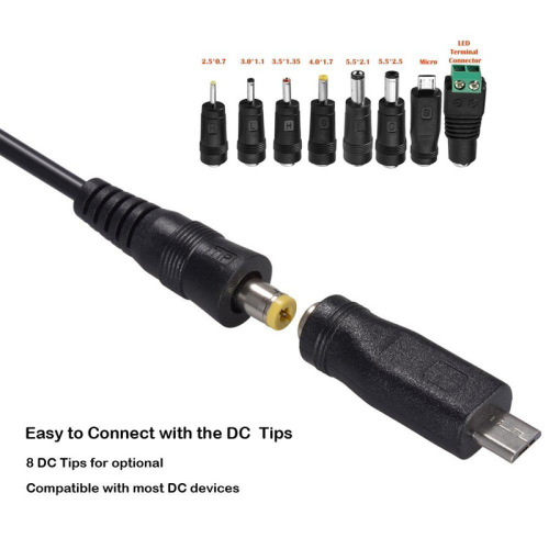 Cross-border hot selling 30W multifunctional adjustable power adapter 3-12V2A switching power supply for monitoring LED light strips