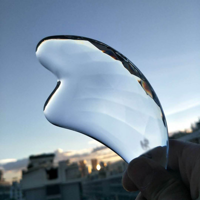 2019厂家直销日本抖音同款3D透明水晶刮痧板面部按摩瘦脸神器美容