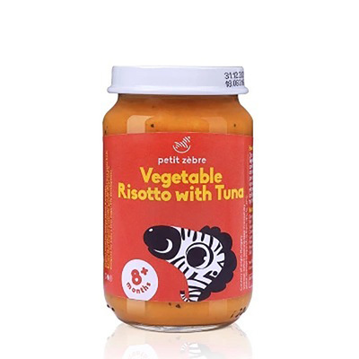 西班牙进口小马斑斑金枪鱼烩饭配什锦蔬菜泥宝宝肉泥辅食泥163g|ms