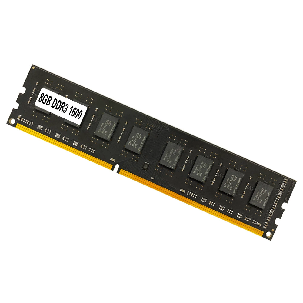 DDR3 1600 8GB модуль оперативной памяти для десктопа, полностью совместим, широкая плата, чёрная планка, двухсторонний, 16 чипов