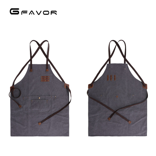 New 2024 Retro Tool Apron, Carpenter Painter Coffee Shop Canvas Apron Workshop Craftsman Apron