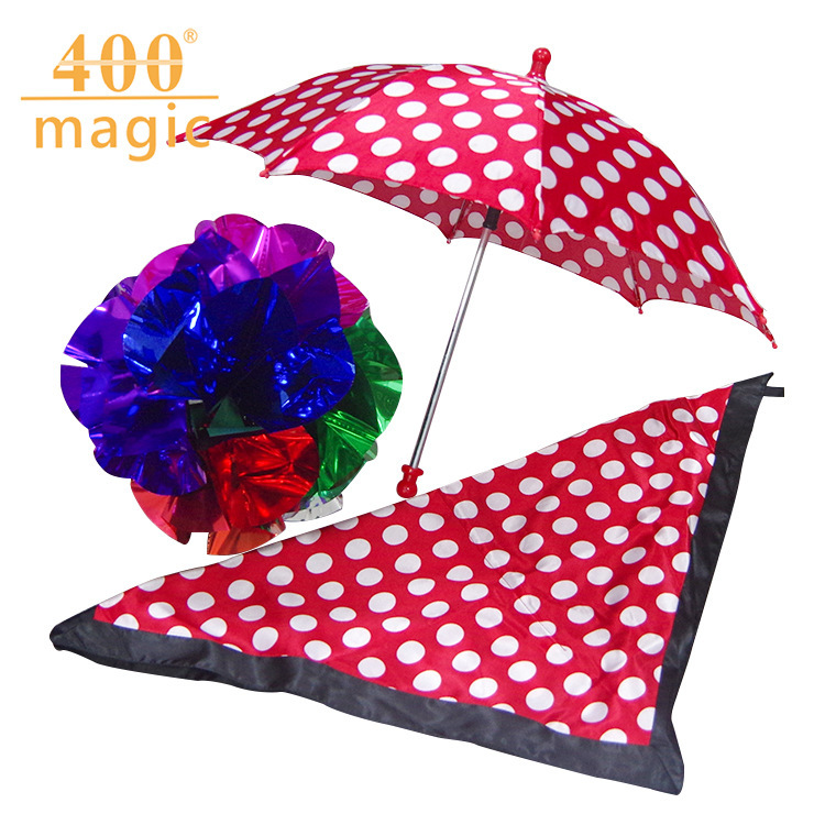 Performance umbrella stage running show magic props variety color towel change umbrella out umbrella change Flower Magic change silk scarf