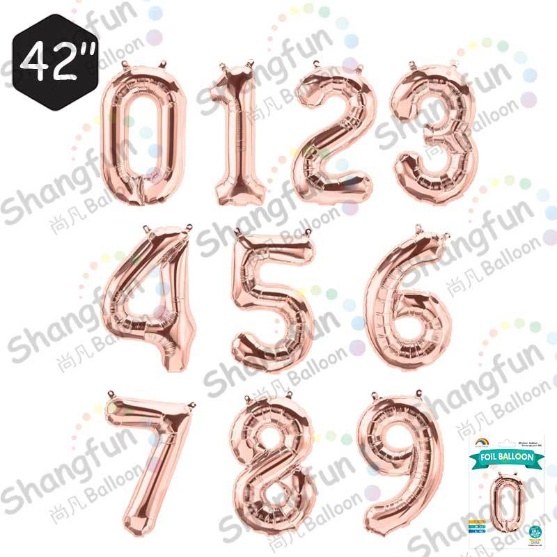 大号玫瑰金瘦版数字