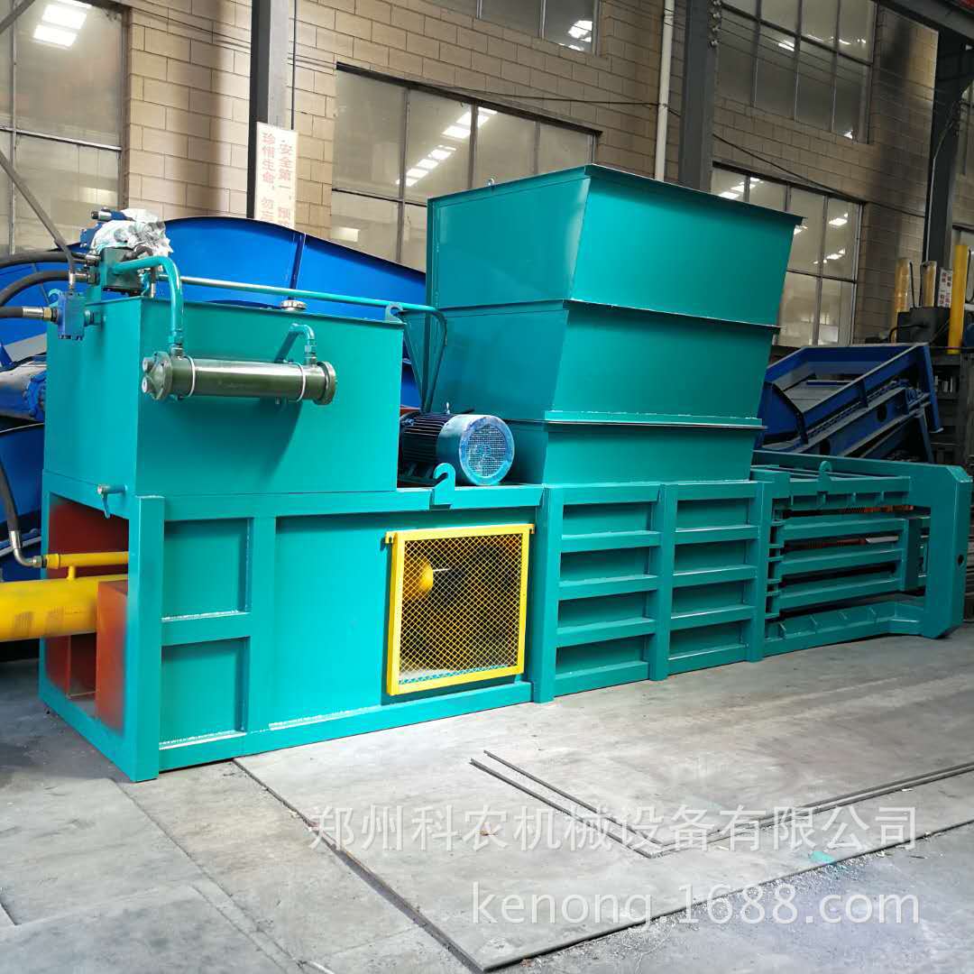 全自动液压卧式废纸打包机 120废品垃圾机 废编织袋机全自动机全