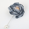 Cloth, two-color brooch, jacket, accessory, pin lapel pin, flowered