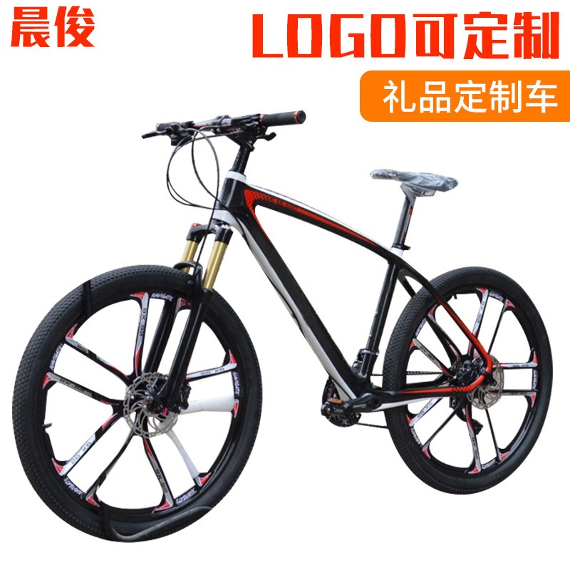 厂家直销 碳纤维 370、7速 395油蝶 一体轮 高档山地车