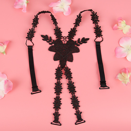 Rose cross butterfly shoulder strap beautiful back lace bra shoulder strap transparent shoulder strap non-slip fashion invisible shoulder strap