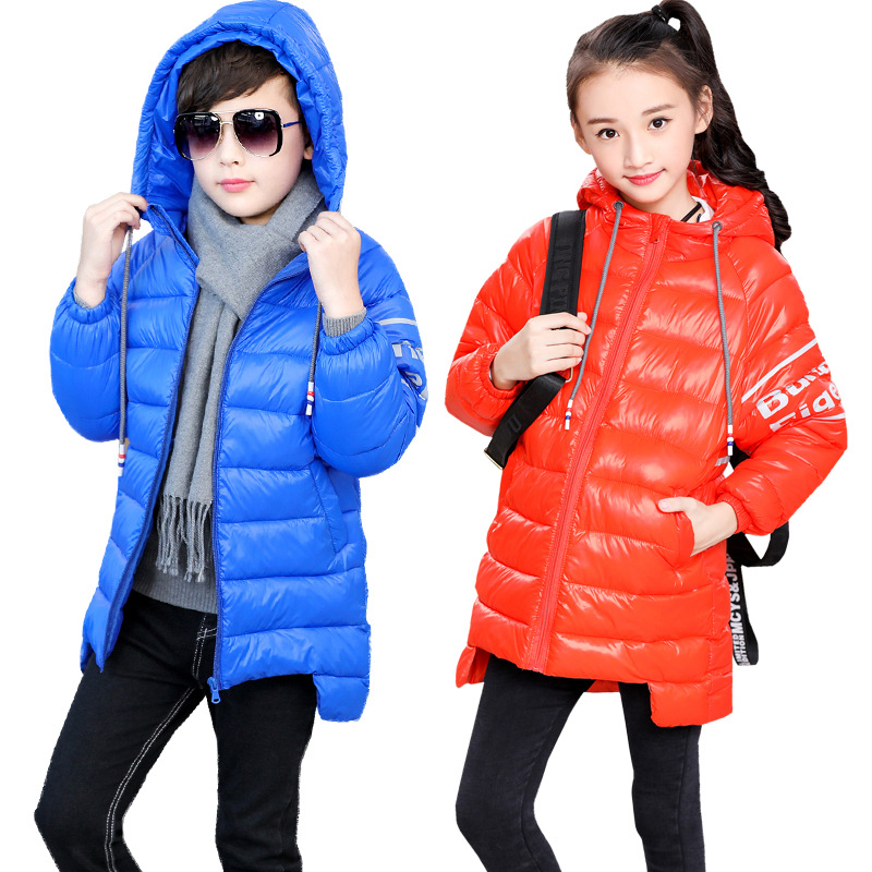 秋冬新款儿童棉衣轻薄童装羽绒棉服男女童中长款外套学生棉袄上衣|ms