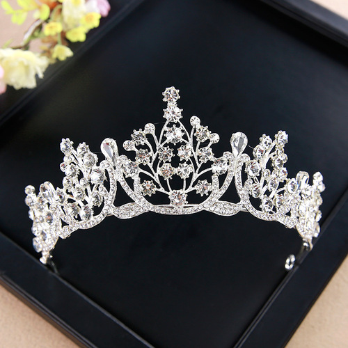 Bridal Crown Polyhedral Crystal Crown Bridal Wedding Headwear Photo Studio Wedding Dress Accessories Taobao Best-Selling