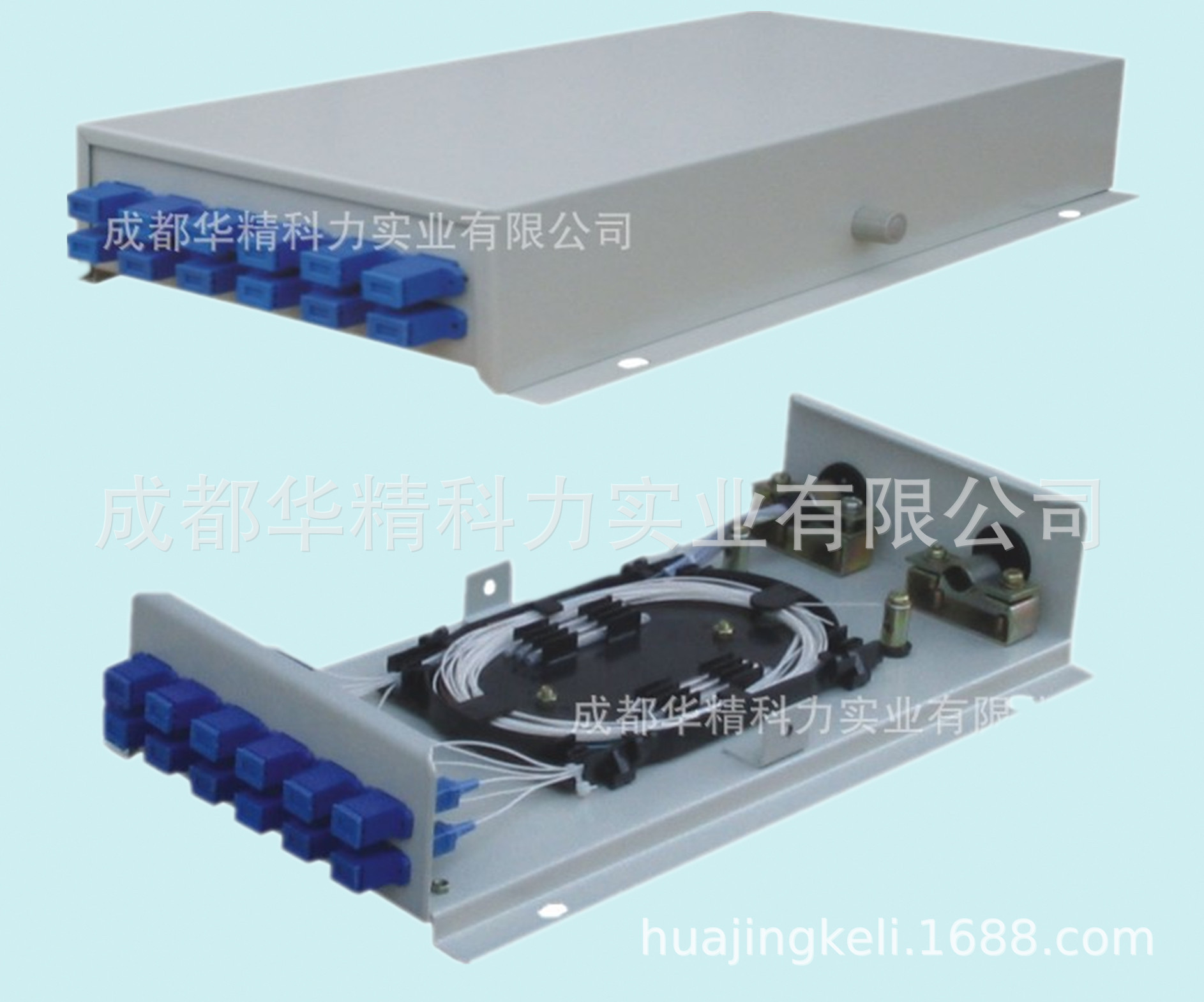 *厂家供应挂墙式光缆终端盒 法兰式 12芯 24芯 48芯 SC/FC/ST