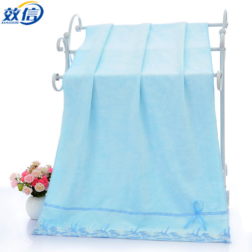Microfiber bow lace bath towel, thickened and absorbent towel, universal for children and adults, drop shipping