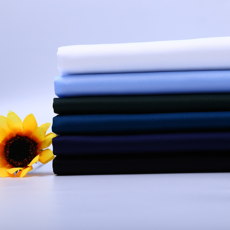 现货全棉贡缎纹衬衫布 液氨易烫衬衣布 职业男女装斜纹衬衫面料