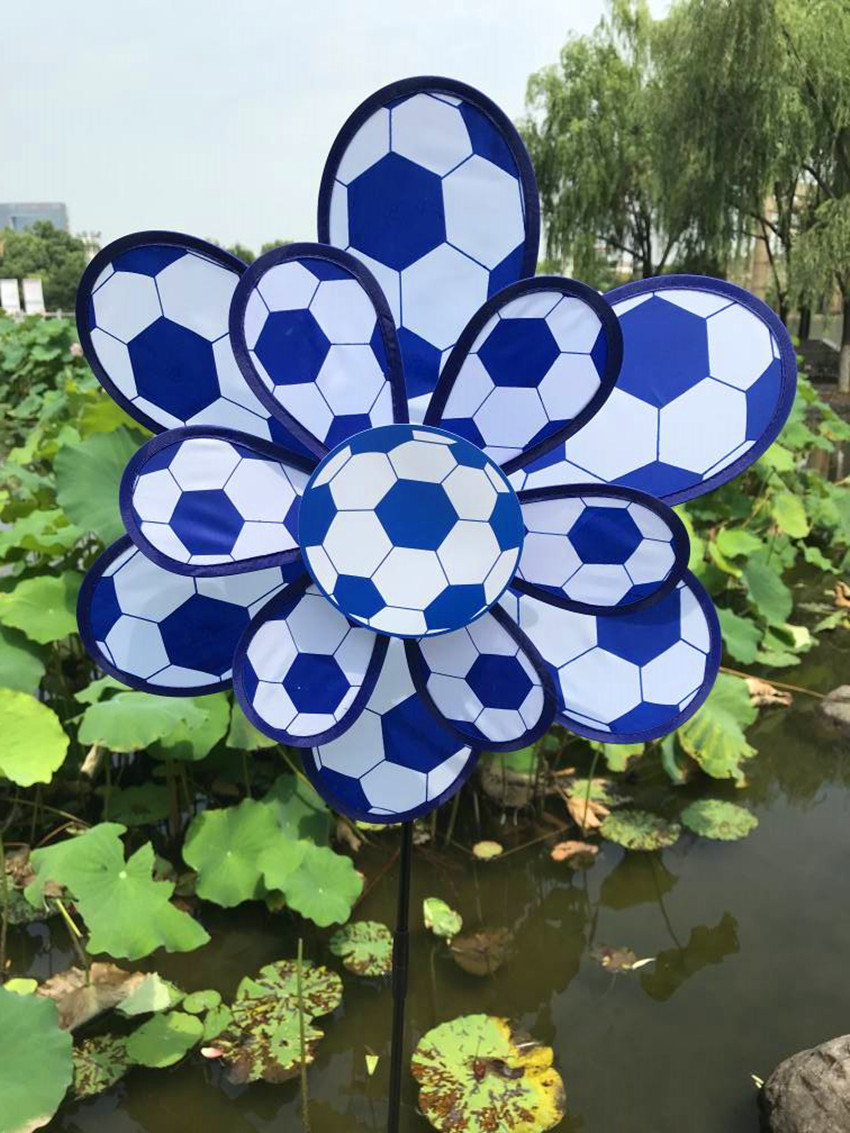 双层布印蓝白足球