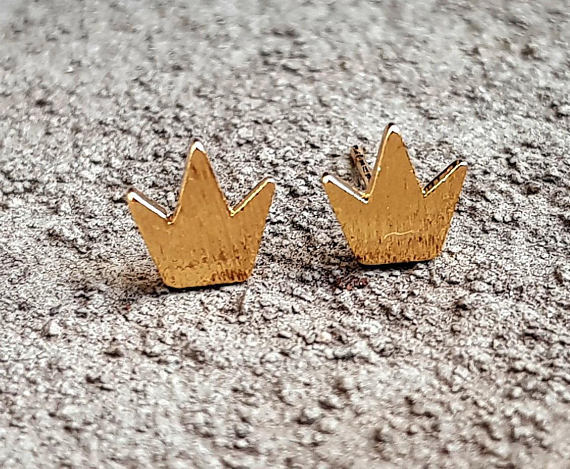 Simple Crown Crown Earrings Brushed Earrings Cute Little Sapling Grass Earrings Wholesale display picture 8