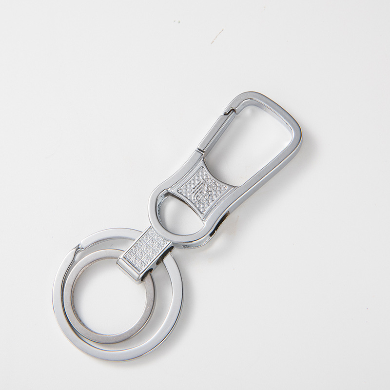 Men's double ring waist keychain, "Fu" character car keychain, car keychain, Xinmeida two-yuan department store supermarket detail image 14