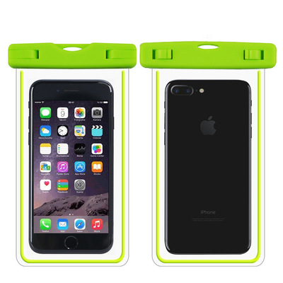 厂家直供夜光手机防水袋iPhone plus防水套带夜光条网络爆款批发|ms