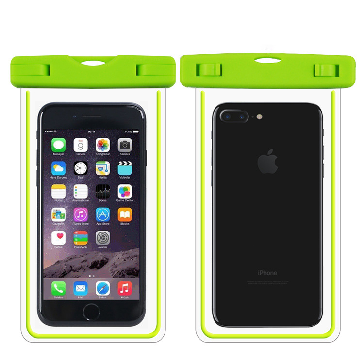 厂家直供夜光手机防水袋iPhone plus防水套带夜光条网络爆款批发|ms