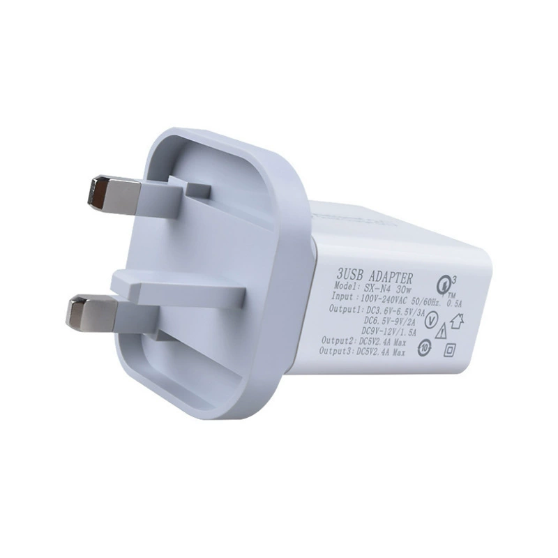 QC 3.0 быстрое зарядное многопортовое — зарядное устройство с 3 USB-портами, умное складное, американская вилка, путешественное, 18W PD