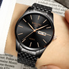 Men's quartz watches, swiss watch, steel belt for leisure, waterproof calendar, wholesale, simple and elegant design