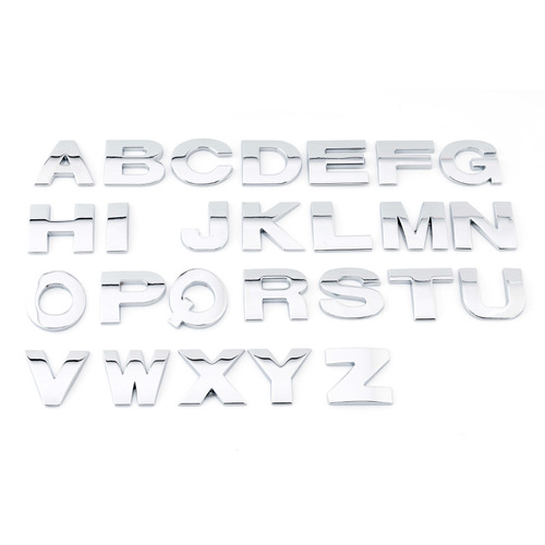 Car metal letter sticker, displacement label, metal letter, displacement label, letter sticker, aftermarket car emblem sticker