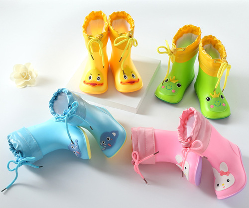 Boys' and Girls' Rain Boots Cotton Socks Winter Warm Children's Rain Boot Cotton Liner 13-20 cm